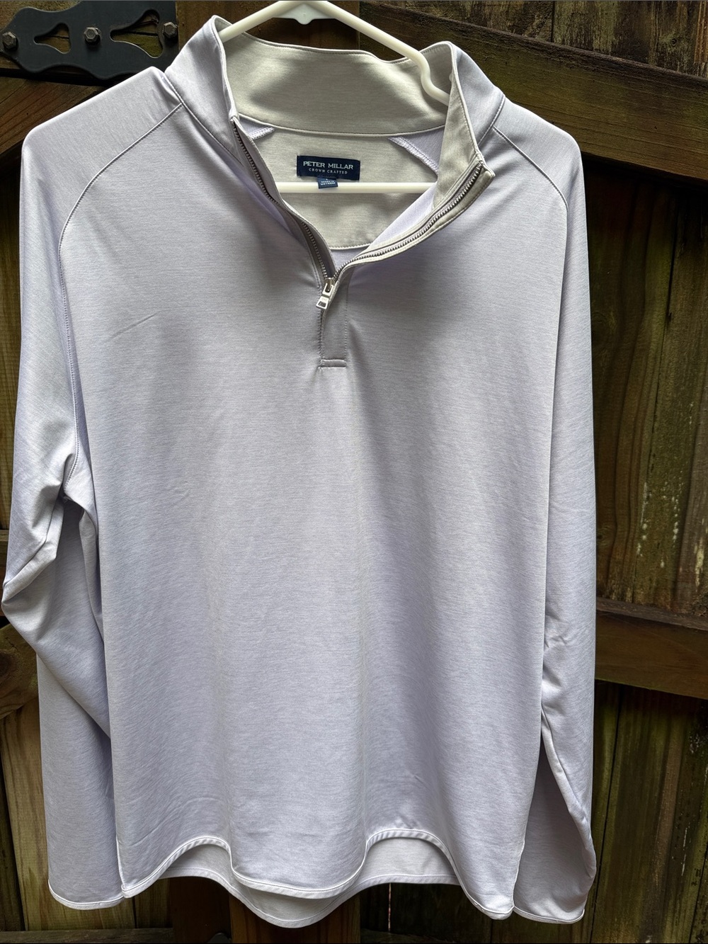 Peter Millar Men's Lavender Half-Zip Performance Pullover
